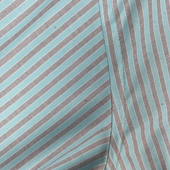 Ermenegildo Zegna Dress Shirt Men XL 16 1/2 Baby Blue / Grey Silver Lined - Picture 12 of 16